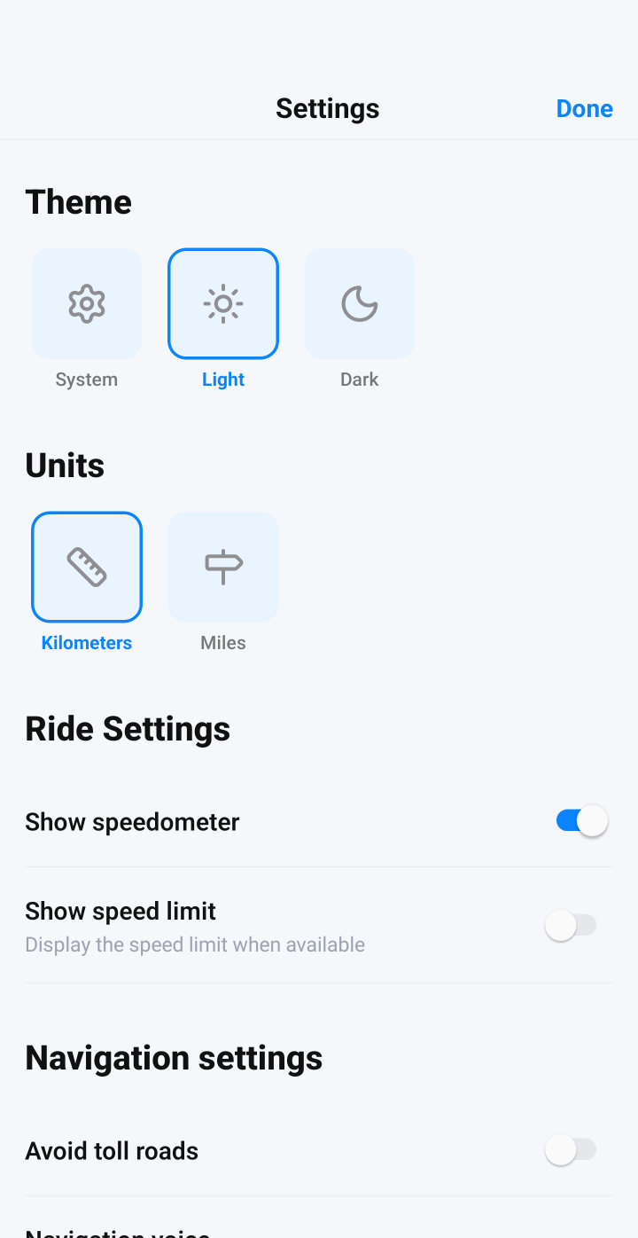 Settings